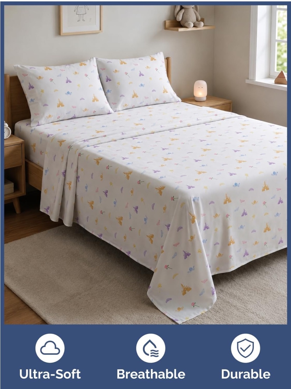 NWT - White Princess Full Sheet Set by CGK Unlimited
